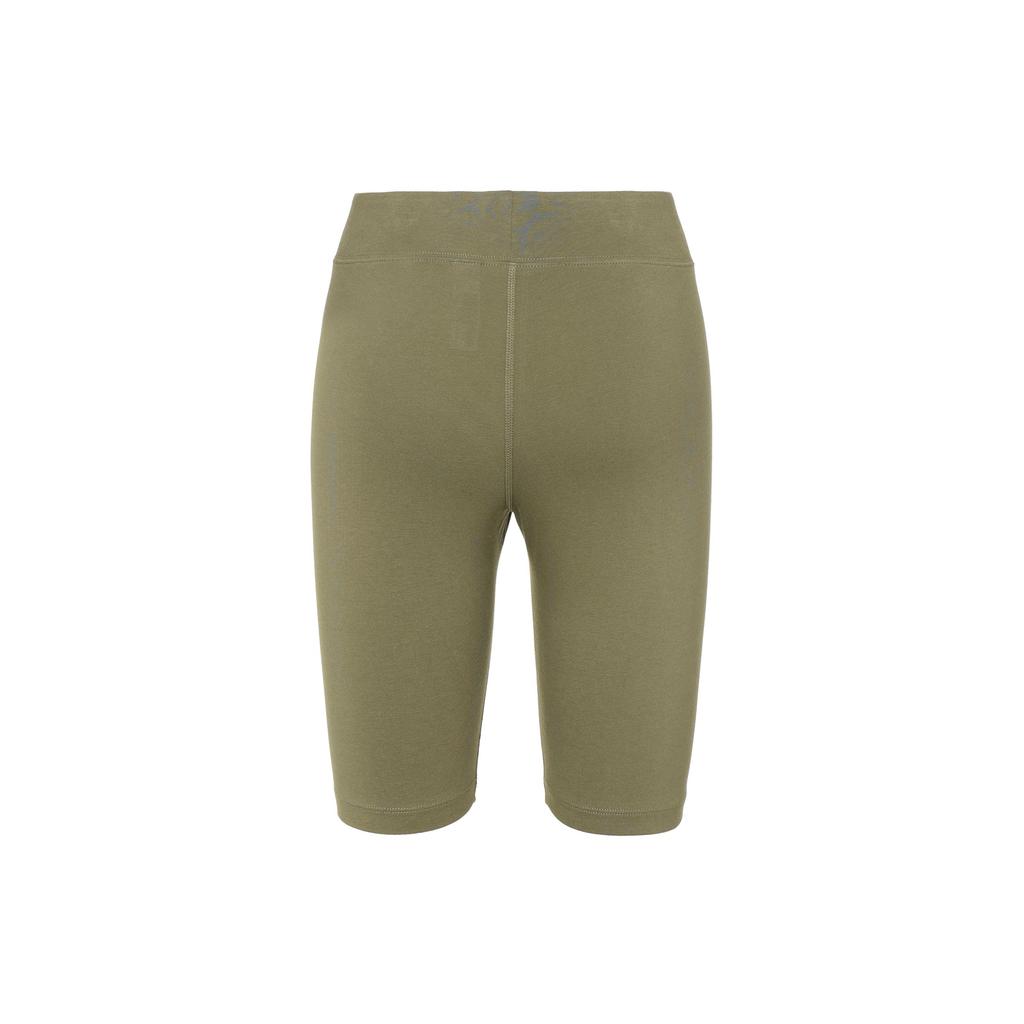 Nike Sportswear Essential Logo Print Solid Color Slim Fit Fitness Shorts Women Shorts Green CZ8527-222