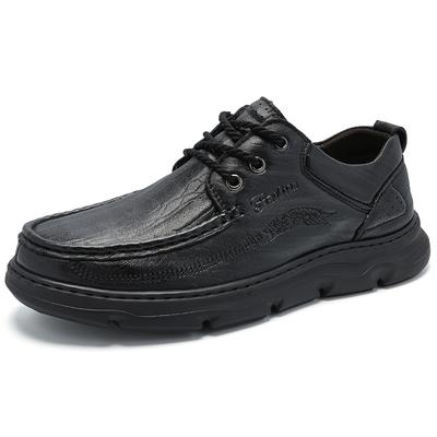 Handgefertigte Freizeitschuhe für Herren, Loafer, leichte Mokassins aus echtem Leder, Plateau-Schuhe, Schnürschuhe, Sneaker