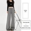 Yacel Original Thickened Autumn 2025 High Waist Slim Fit Wide Leg Casual Pants for Women