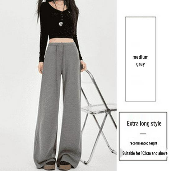 

Yacel Original Thickened Autumn 2025 High Waist Slim Fit Wide Leg Casual Pants for Women XL