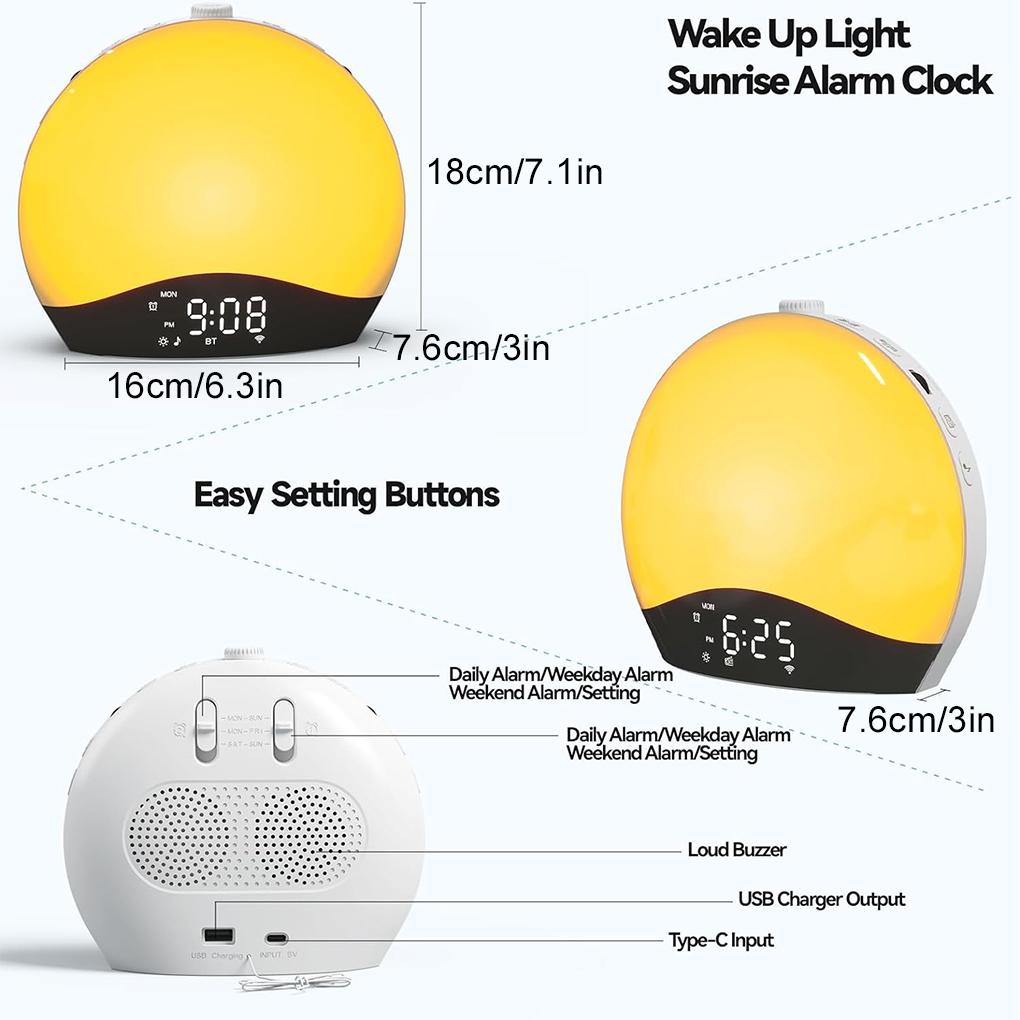 Wake Up Feeling Refreshed And Energized Sunrise Alarm Clock Easy To Read And Silent Operations