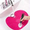 Universal Women Eyeshadow Foundation Concealer Makeup Brush Cleaning Mat Hotel Dress Room Portable Silicone Washing Pad