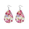 Fashion Leather Earrings Lightweight Faux Leather Leaf Earrings Teardrop Dangle Handmade For Women Girls Jewelry Wholesale