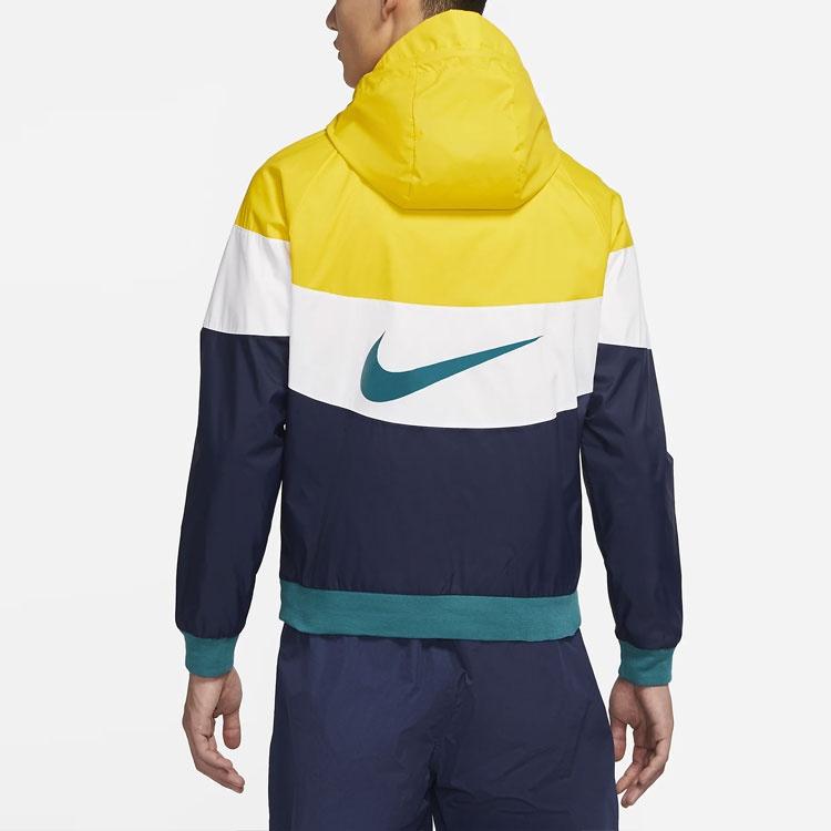 Nike Sportswear Windrunner Colorblock Casual Hooded Track Jacket Yellow Men's DC4113-714