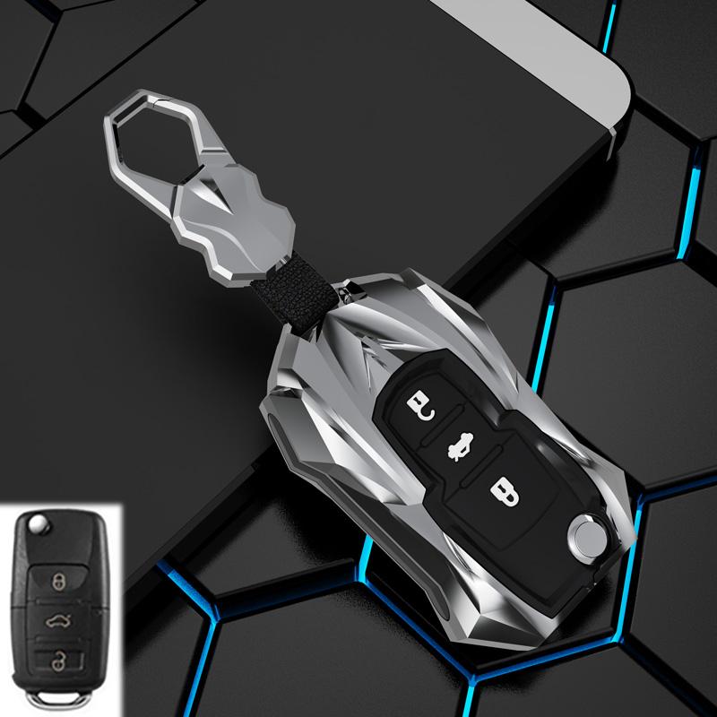 New Zinc Alloy Auto Shell Protective Car Key Case Silicone 3 Buttons Remote Fob Cover For Vw Golf Polo|Skoda Fabia Octavia