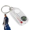 Compass And Thermometers Keychain Small Compasses Thermometers Keychain Survival Multi Tool Pocket Sized Small Gear For Hiking