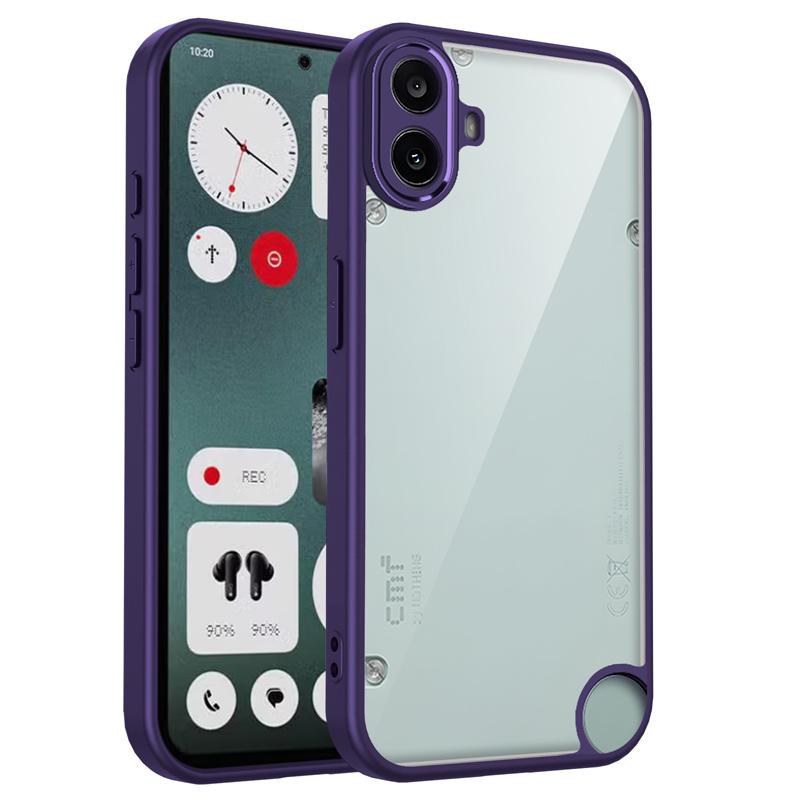 CMF By Nothing Phone One Case Shockproof Silicone Bumper with Clear Back Hard Cover Phone Case for Nothing CMF Phone 1 CMFPhone1