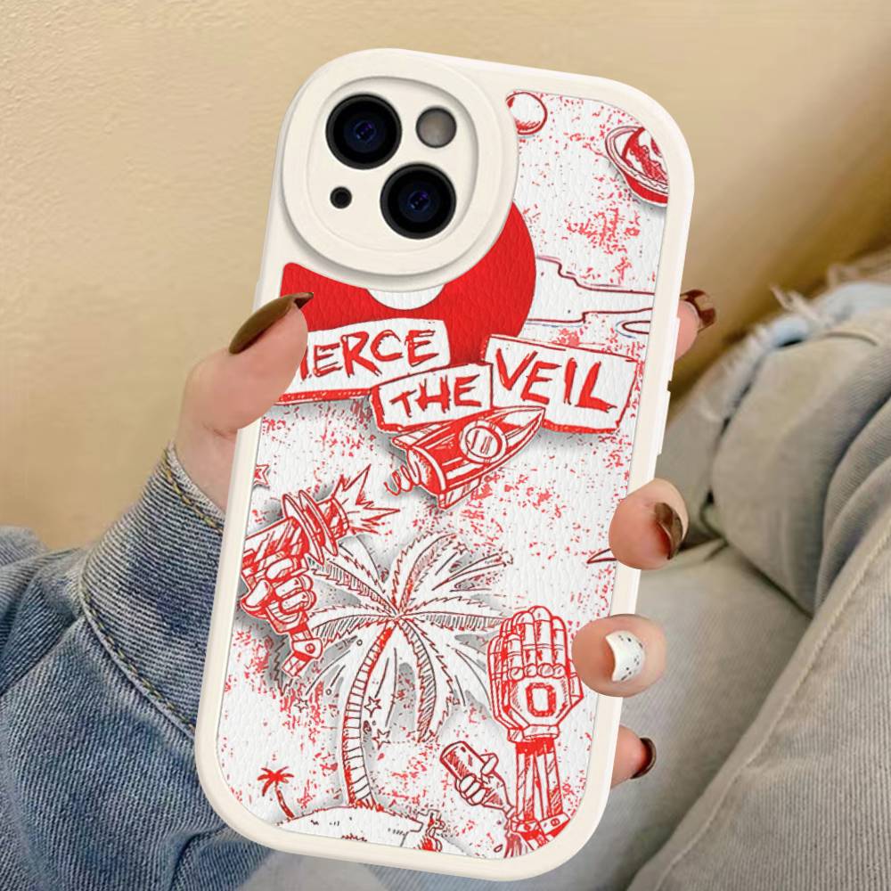 P-Pierce The Veil Band Phone Cover For IPhone 16 15 14 13 12 11 Pro Max Plus Leather Soft Case