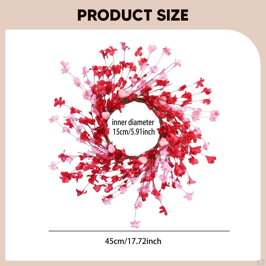 Valentinstag Kranz Girlande Valentinstag Deko Romantischer Hängeornament Vordertür für