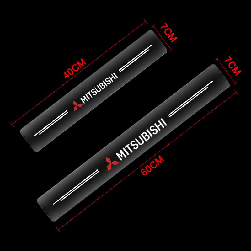 Car Threshold Protector Transparent Decorative Badge Sticker For Mitsubishi Asx Lancer Outlander Pajero Ralliart Car Accessories