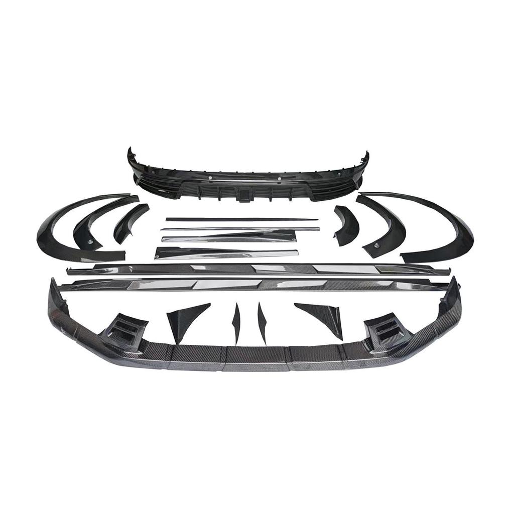 Compatible with NIO EC6: Modified Pluto Style Front Lip, Rear Lip, Top Wing, Tail Wing, Wind Deflector, Fender Trim, and Mirror Cover Kit.