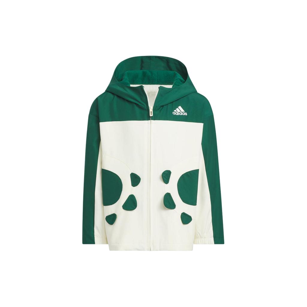 Adidas Urban Jacket Printed Sportswear Kids Jacket Forest-Green White JF1378