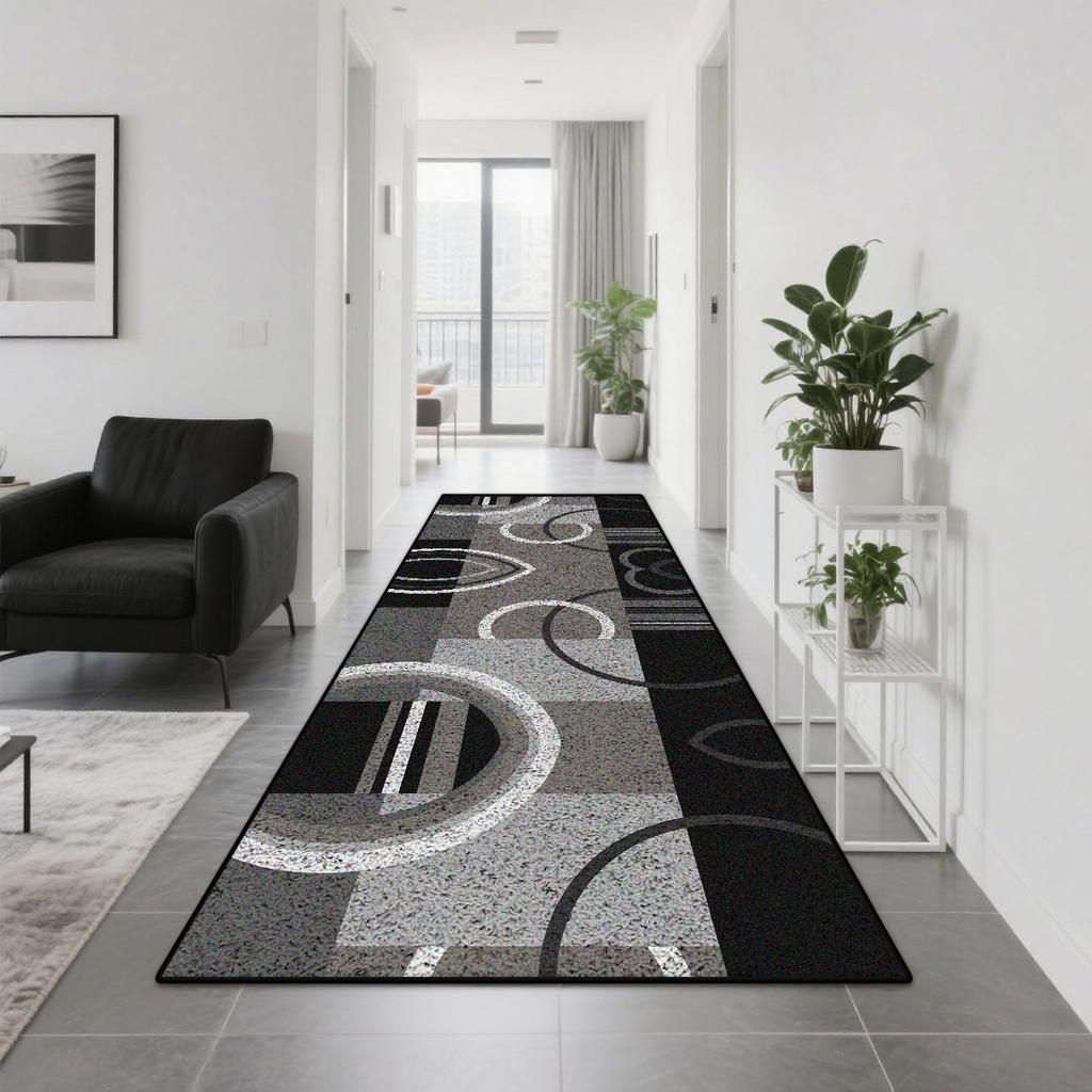 Modern Geometric Corridor Carpet Home Decoration Abstract Living Room Long Runner Rugs Bedroom Kitchen Aisle Easy Clean Foot Mat