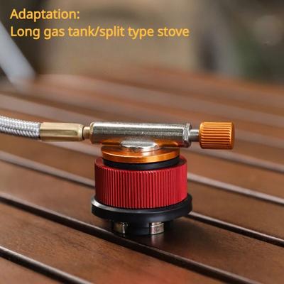 Adapter palnika pieca kempingowego na zewnątrz, typu split, konwerter złącza automatycznego wyłączania, zbiornik na gaz, adapter cylindra
