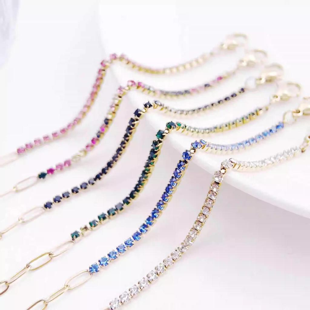2025 Women's Fashion Cubic Zirconia Tennis Bracelet: Versatile, Niche Design, Colorfast Titanium Steel