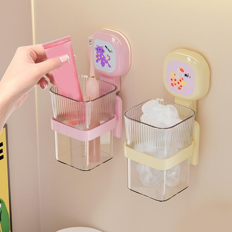 Bathroom Storage Shelf With Suction Cup Holds Firmly Waterproof ABS Plastic Wall Organizers for Small Space Saving