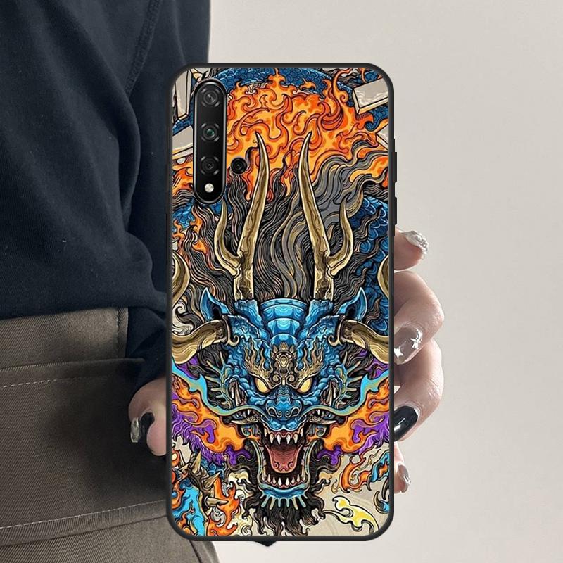 Japanese Dragon For Huawei Nova 9 10 SE 5T 12s 12i 11i Y91 Y90 Y60 Y70 Y72 Y61 P20 P40 P30 Lite P60 Pro Case