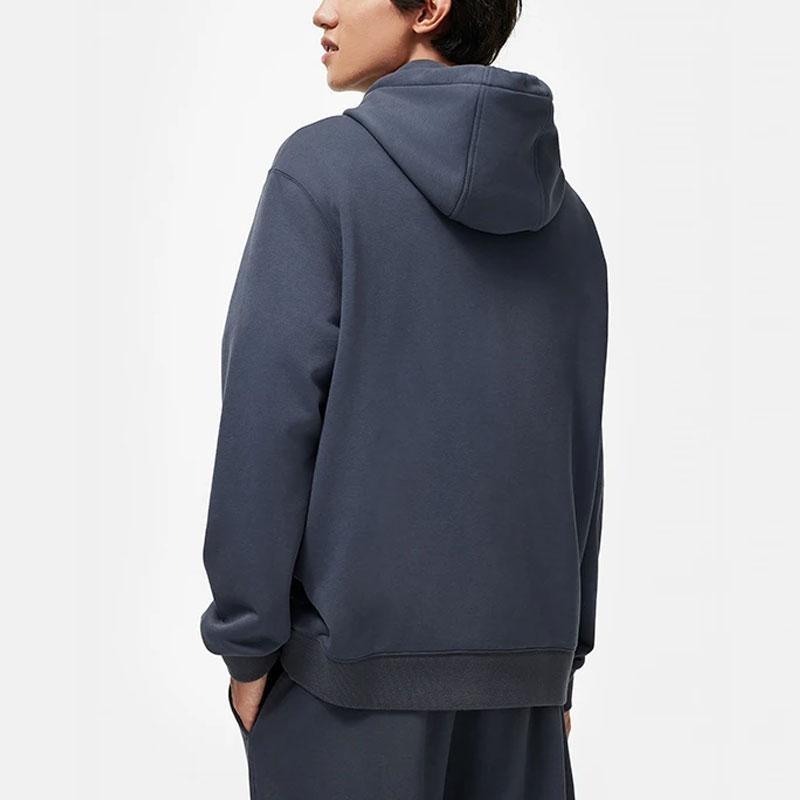 Li Ning China Color Series Solid Loose Pullover Hoodie Unisex Hoodies Cool-Sand-Black AWDU031-7