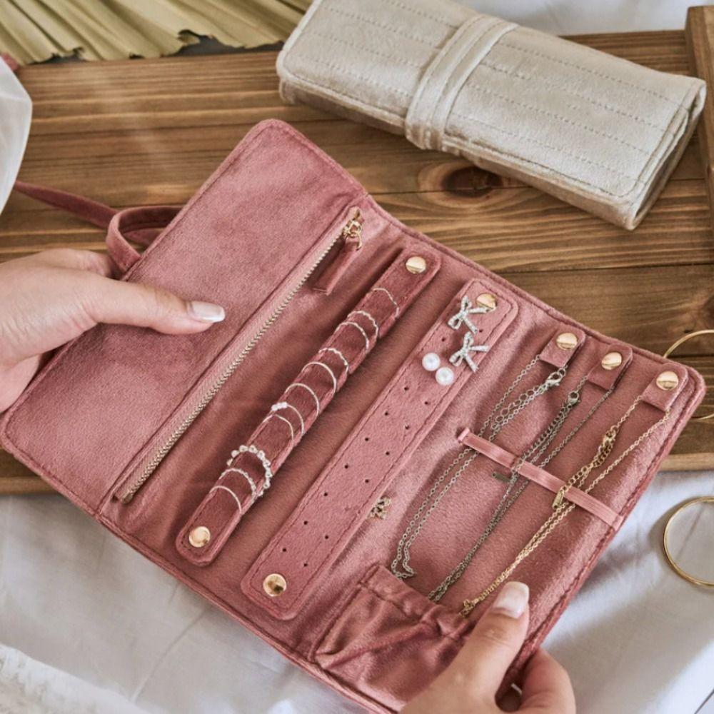 Ohrringe Schmuck Aufbewahrungstasche Armband Halskette Samt Schmuckhalter Urlaub