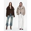 Women's Vintage Washed Double-Breasted Jacket