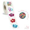 500Pcs/Roll Hibiscus Flowers Kids Rewards Stickers - DIY Scrapbooks Album Decor Sealing Label Decals