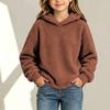 Boys Girls Christmas Print Sweatshirt, Long Sleeve Stand Collar Pullover for Fall Winter