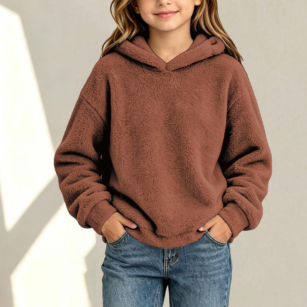 Boys Girls Christmas Print Sweatshirt, Long Sleeve Stand Collar Pullover for Fall Winter