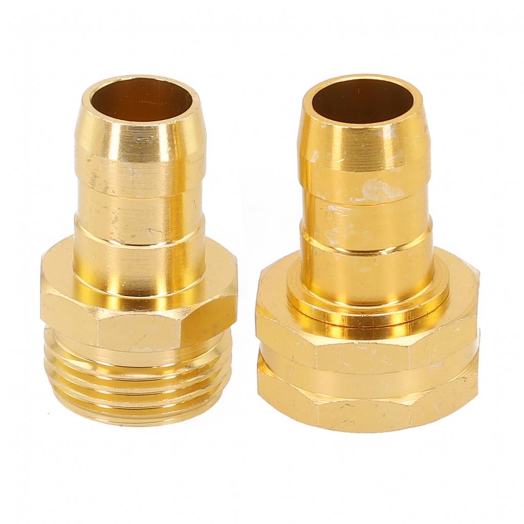 3/4 Inch Garden Brass Mender End Repair Kit Hose Connector Male Female