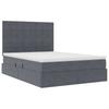 Storage Bed with Mattress Dark Gray 140 x 200 cm Velvet