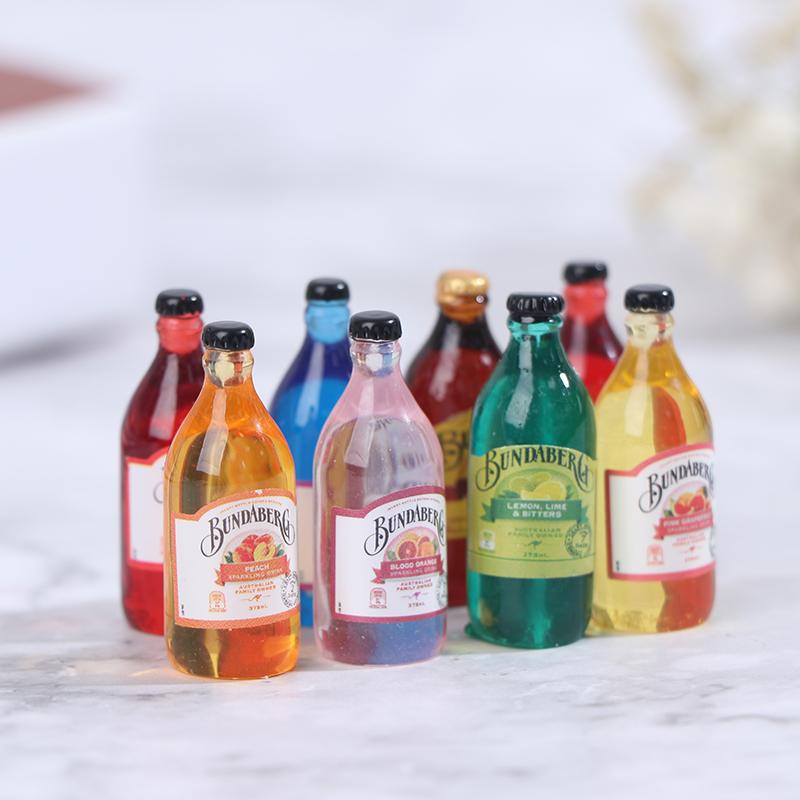 1 Set 1/12 Miniature Wine Bottles Dollhouse Kitchen Accessories - Mini Dolls House Living Room Accessories Beer Drink Bottles