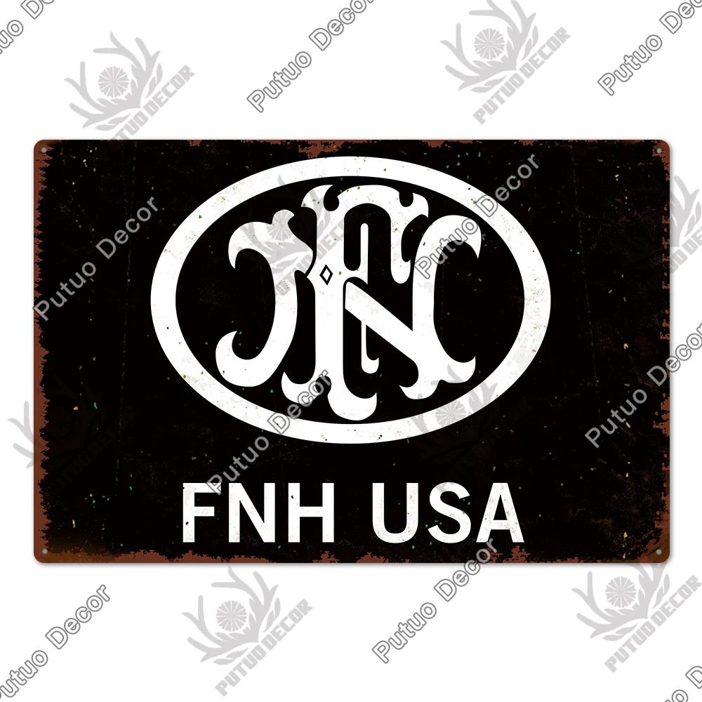 Putuo Decor Brand Poster Vintage Metal Tin Sign Plaque Plate for Garage Man Cave Gun Club Wall Decor Pistola Co2 Arma Metal