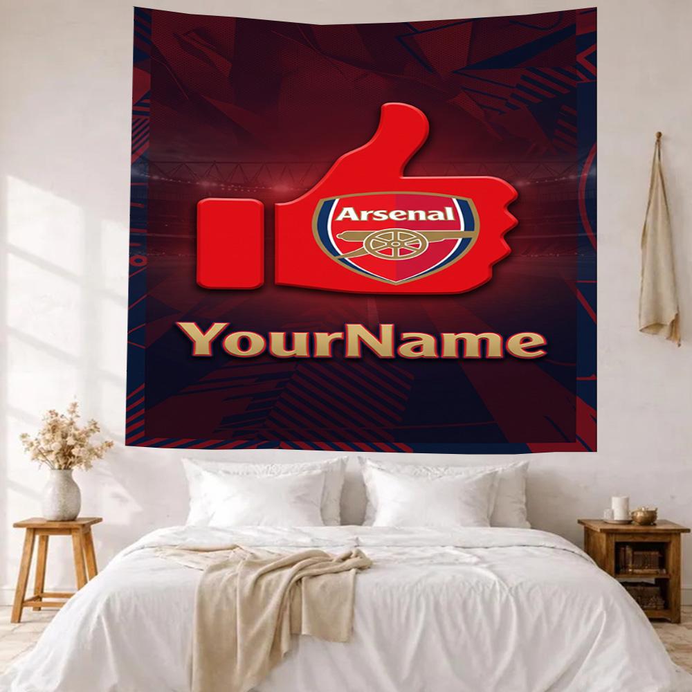 Arsenal Custom Ditt Navn Vægdekoration Vægtæppe Kunst Til Kæledyrsminde Fødselsdag Bryllupsfest Baggrund Familiegave