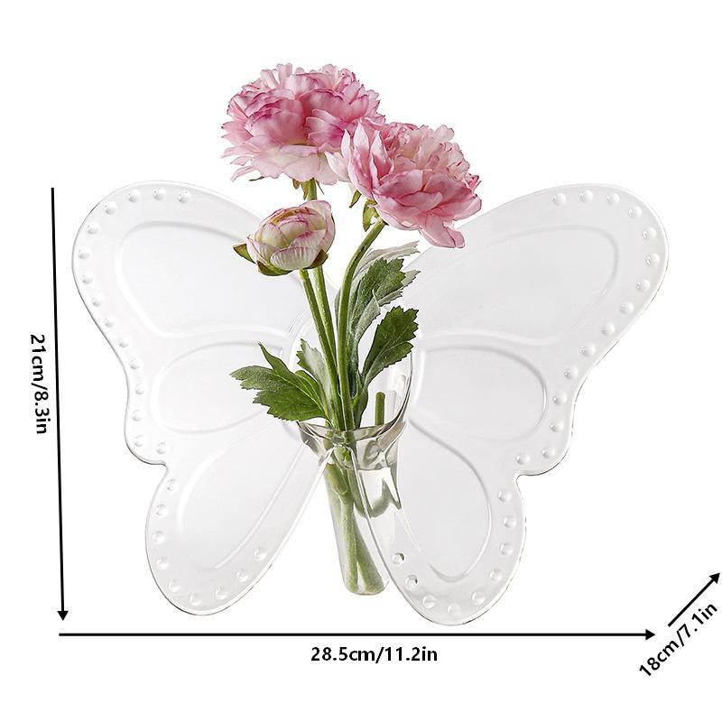 

1Pcs Transparent Butterfly Acrylic Flower Vase Three-dimensional Flower Arrangement Accessories Butterfly Vase Home Decoration