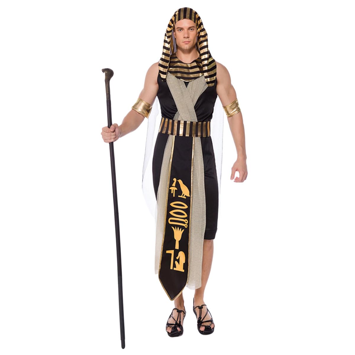 [monoii] Костюм Фараона для Хэллоуина Египетский Косплей Костюм Тутанхамона Арабский Королевский Костюм Короля