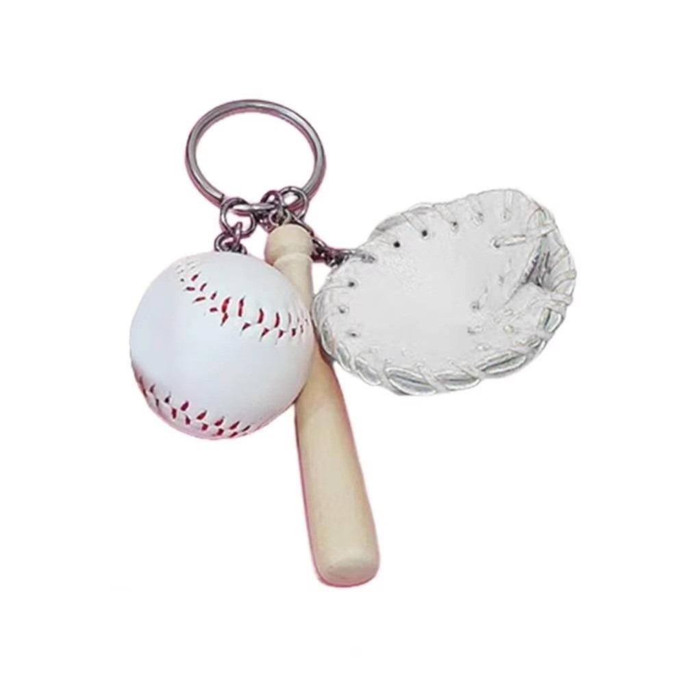 PU Leather Bag Hanging Personalized Baseball Pendant Funny Car Key Ring Sporty Accessories
