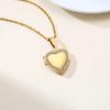 Vnox Picture Women Necklaces Heart Locket Pendant Family Image Personalized Anniversary Gift