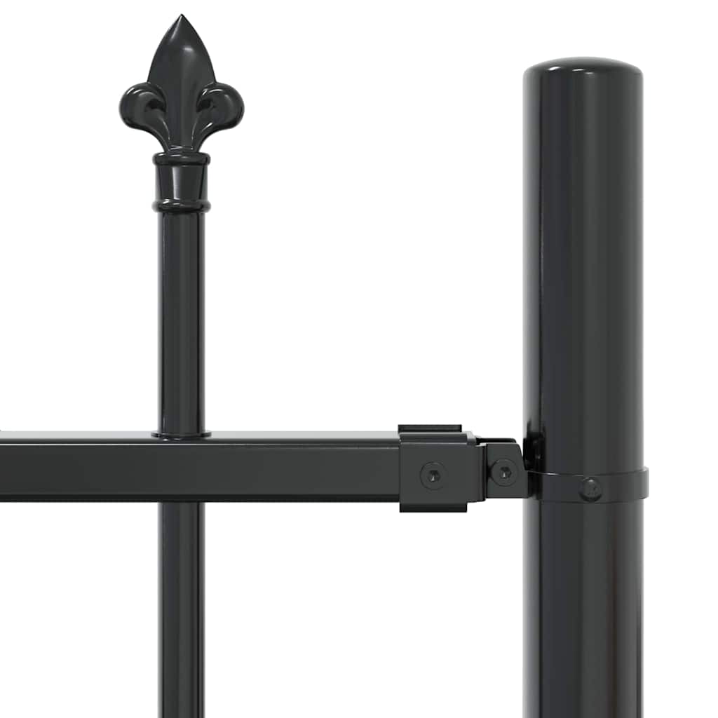 Garden Fence Woerden Gray 240 x 140 cm Powder Coated Steel