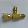 Heavy Duty Brass T Type Adapter With 1/4 External Thread SAE External Thread For Refrigeration Easy Installation