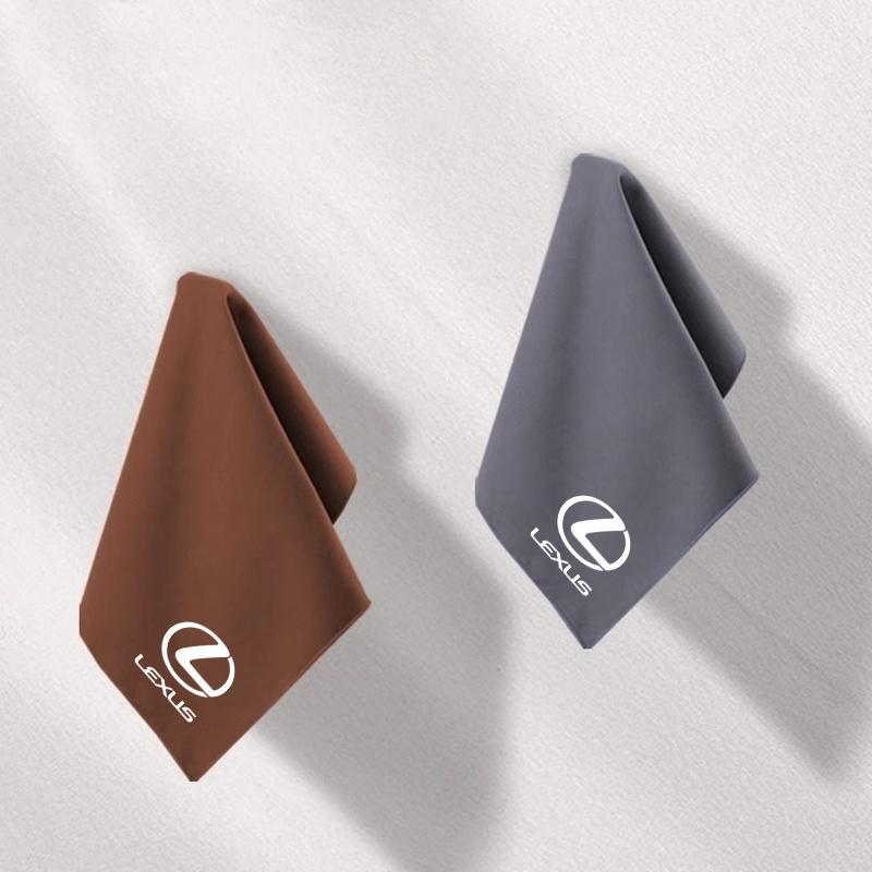 1PCS Car Wash Microfiber Towel Auto Emblem Cleaning Drying Rag Cloth For Lexus F LFA ISF GSF RCF F SPORT GS NX ES Accessories
