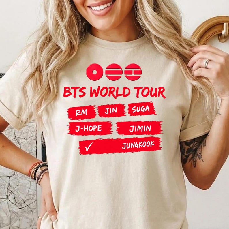 BTS Världsturné 2026 Patchwork Mode Skjorta Konsert 2026 Skjorta, Army Fläkt Gåva, Bangtan Comeback T-shirt, Merch, Army Kpop T-shirt, Kpop Fläkt Arirang