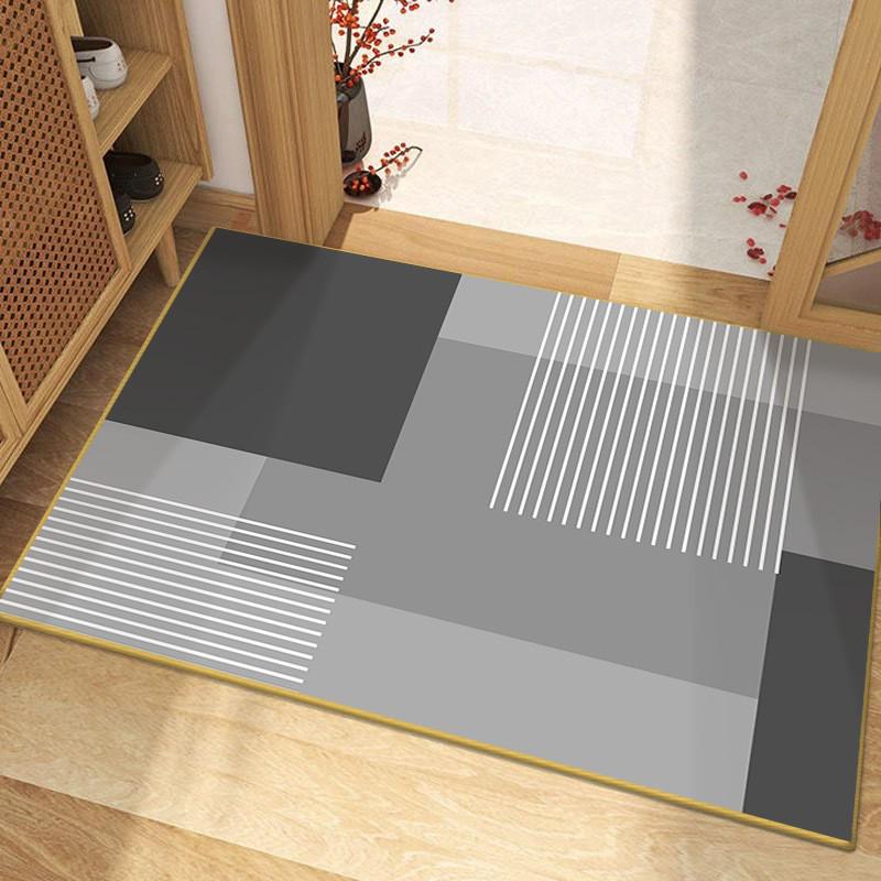 Modern Minimalist Non-Slip Diatom Mud Absorbent Door Mat for Bathroom and Toilet