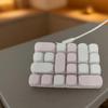 Mini 24 Keyboard Keychain Color Block Keycap Set Lovely Girly Style Purse Charm Nice Gift for Classmates Friends