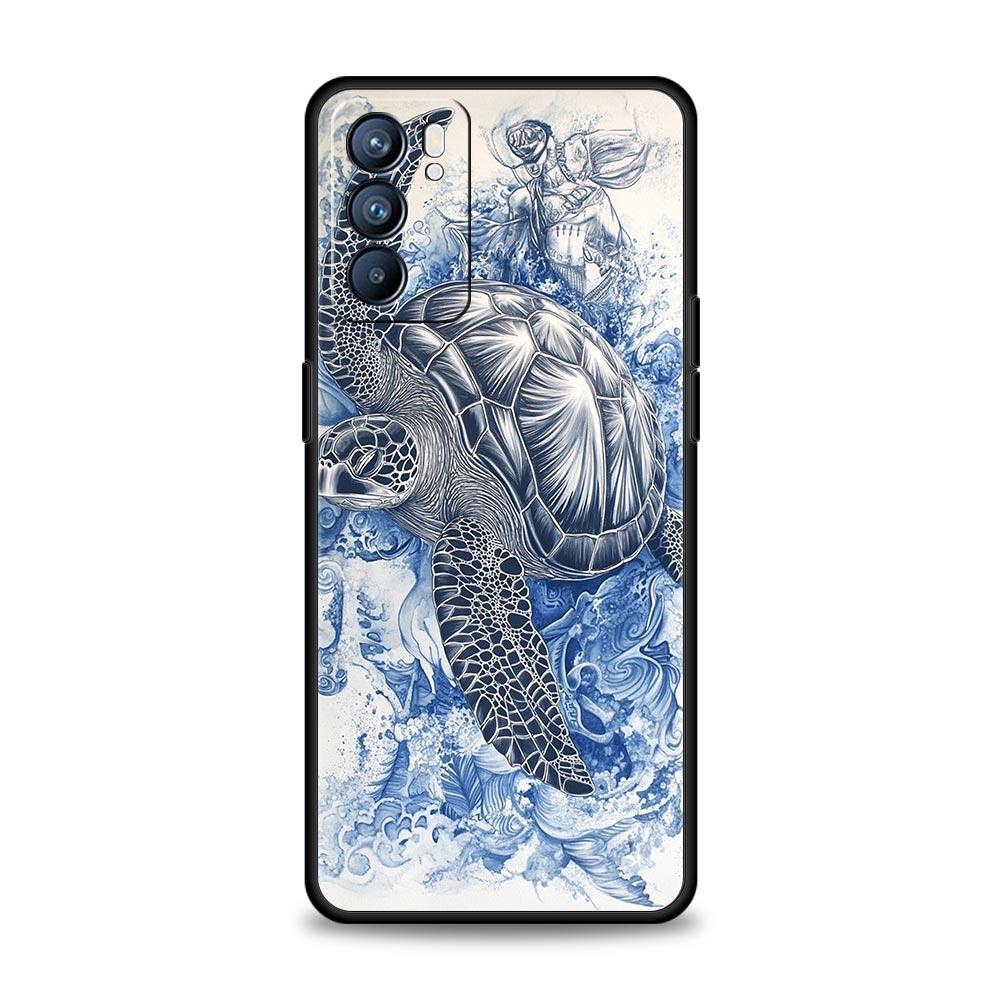 Ocean Coastal Seashell Seaweed Phone Case For Oppo A17 A31 A54 A57 A78 A79 A98 Find X5 X6 Reno 6 7 8 10 11 12 13 F Pro Soft TPU