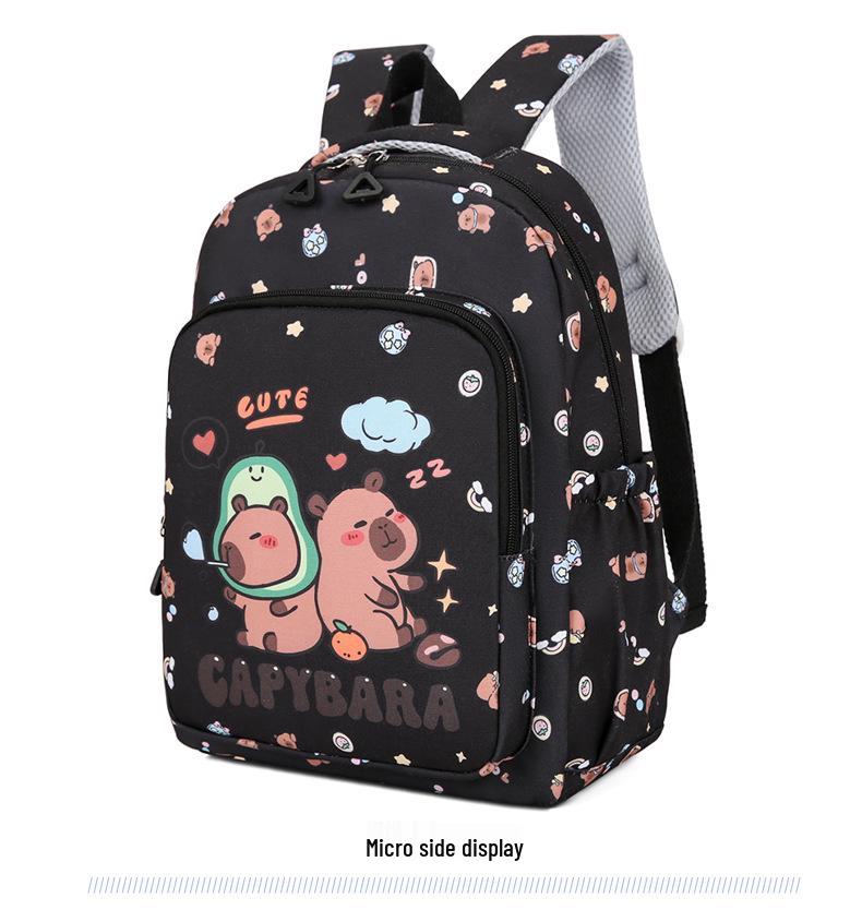 Capybara Kids' 3-Piece Set: Large Backpack & Crossbody for Ages 6-12