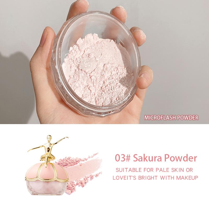 Ballerina Creative Loose Powder Transfer-resistant Long Lasting Matte Invisible Pores Natural Whitening Makeup Gift