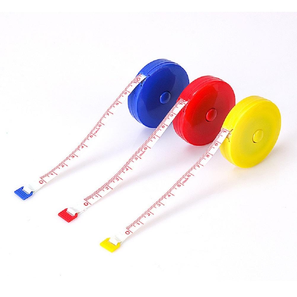 1,5 Meter Bonbonfarbenes Plastikmaßband Büro Schulbedarf Automatisches Maßband