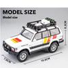 1/24 Scale Toyota FJ Cruiser Camper Alloy Model, Cool Sound and Light, Can Be Opened In Many Places In The Car Body, Four-wheel Shock Absorber