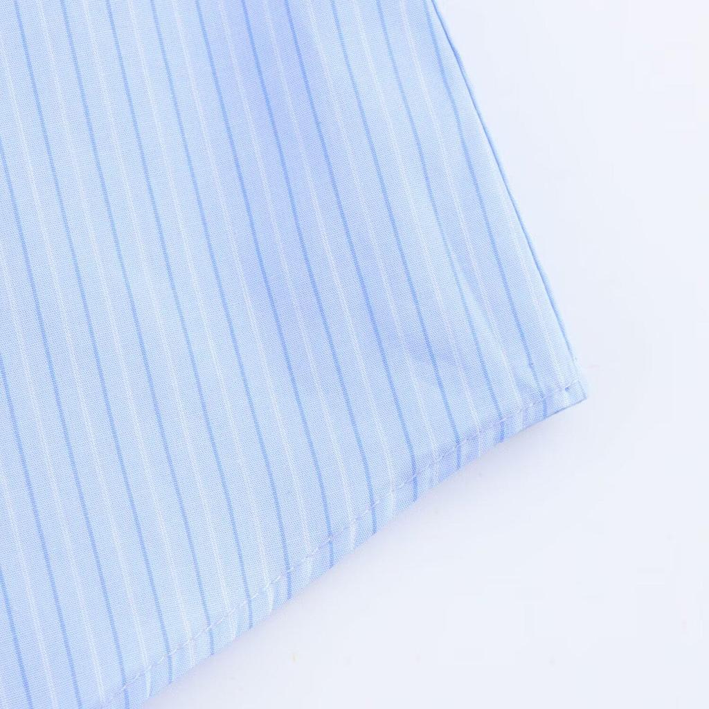 2025 Spring Women's Striped Turn-Down Collar Long-Sleeve Casual Shirt