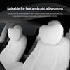 Cuscino per Poggiatesta del Sedile Oulex per Tesla Model 3/Y Ginepro 19-25 Cuscino di Supporto per il Collo per Auto Pelle Nappa Poggiatesta del Sedile Accessorio Auto