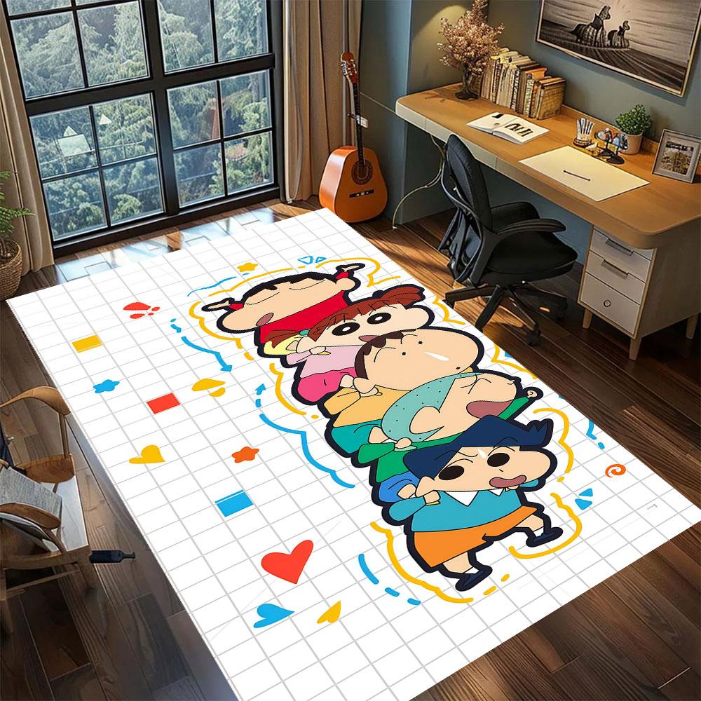 Shinchan anime character Carpet for Living Room Bedroom Home Decor Cool Movie Mat Play Floor Mat